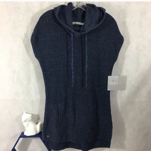 Athleta NWT South Shore hooded sweater blue chunky